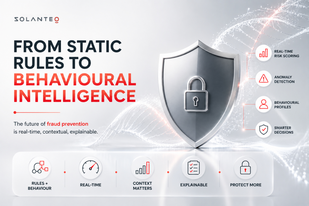 Discover how behavioural analytics strengthens fraud prevention in digital banking with real-time risk scoring, anomaly detection, configurable rules and faster response to suspicious activity.